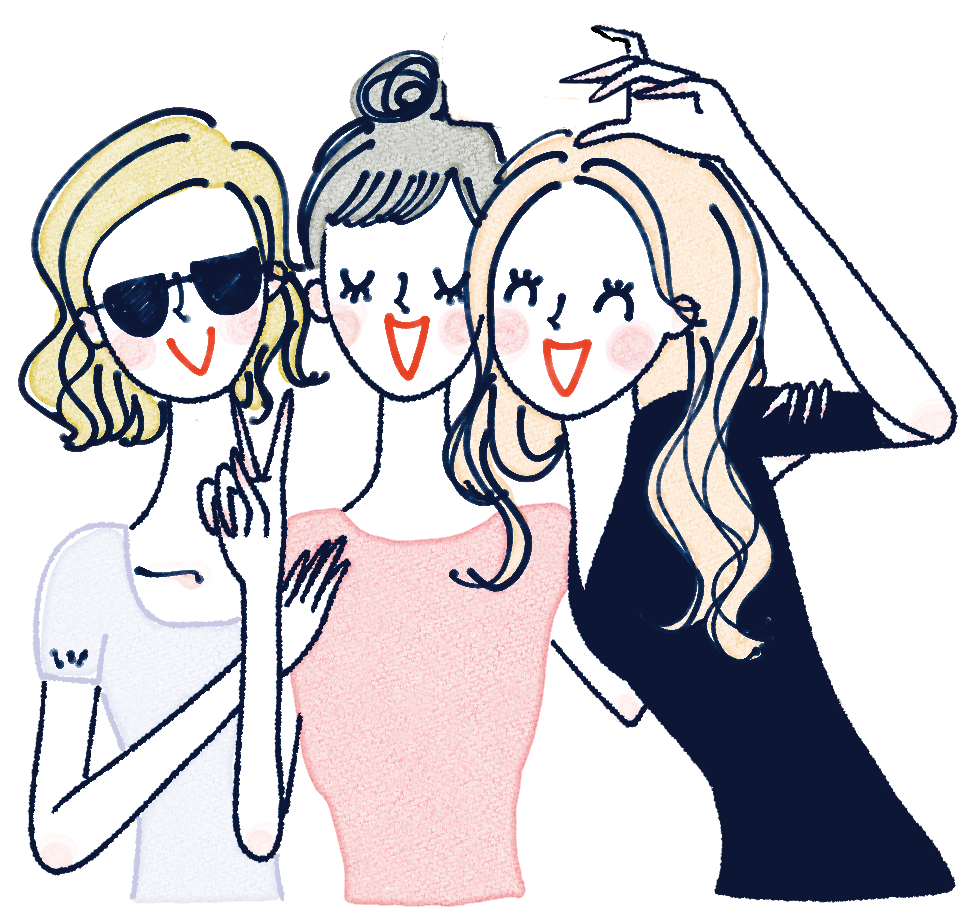 女性3人